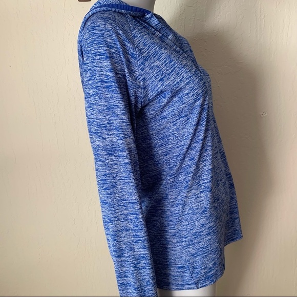UNDER ARMOUR Loose Fit Athletic Hoodie Lightweight Blue Heathered Size XS - Picture 9 of 15